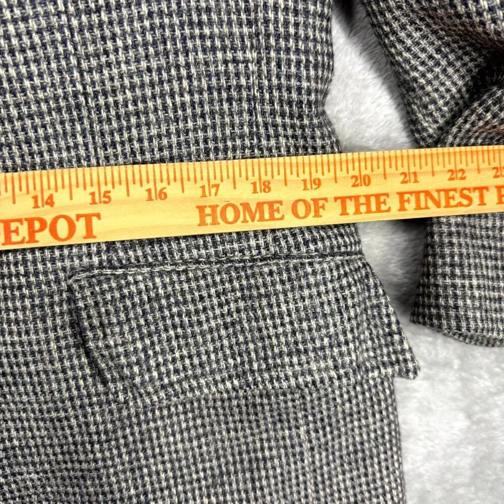 Vtg Harris Tweed Blazer Mens 42R Gray Scottish Virgin Wool Hand Woven The Bay